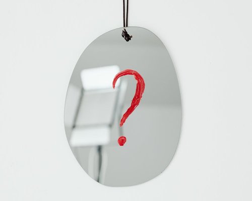 Abstract concept of ideas and questions with minimal design